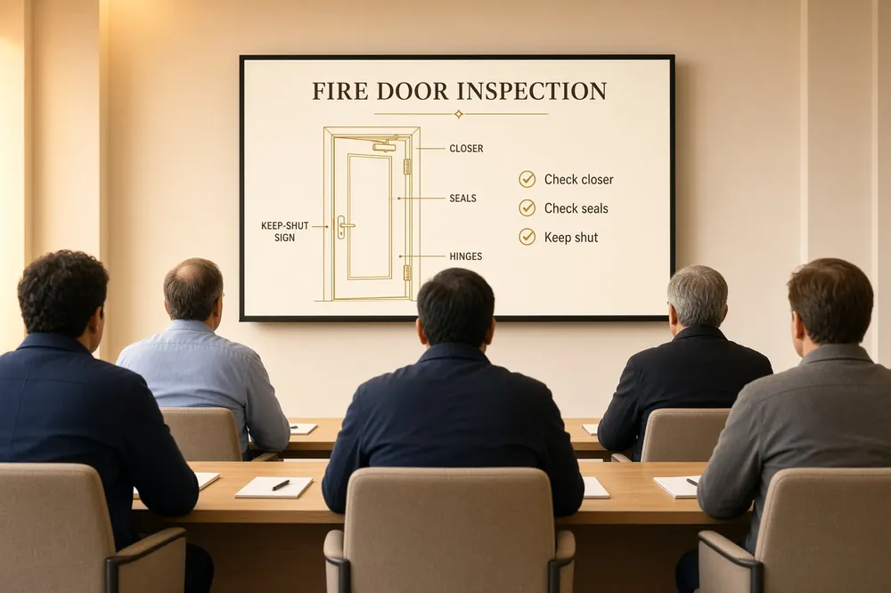 Fire door inspection training for inspectors and operators