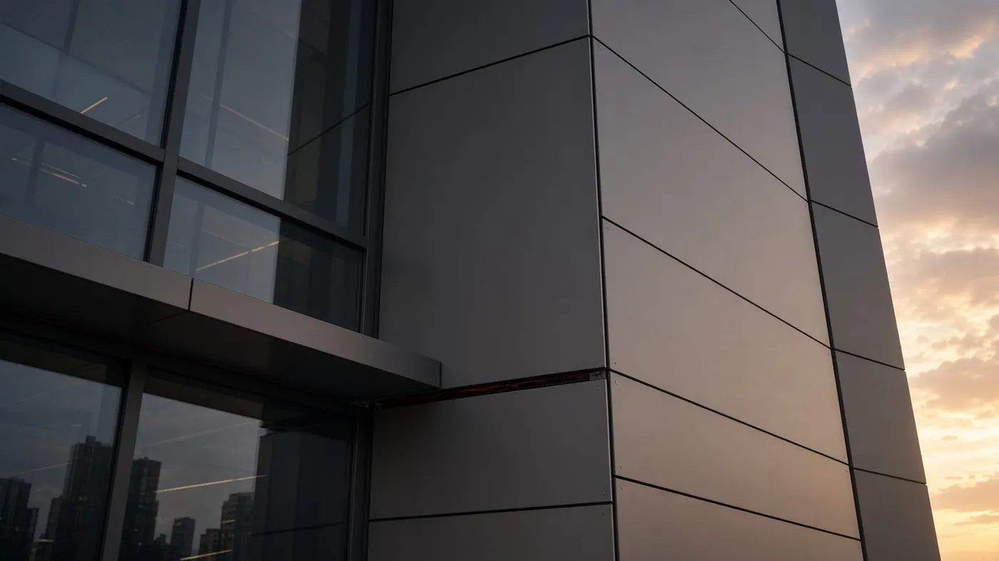 External wall and cladding on a high-rise building