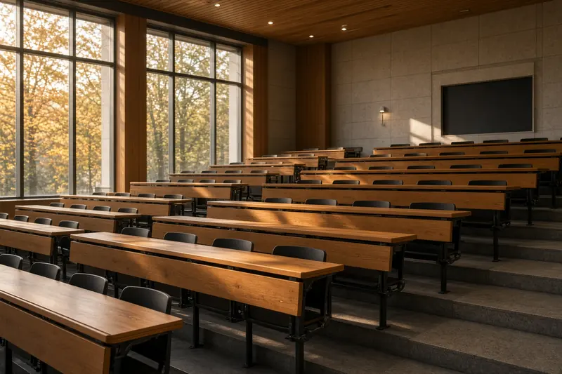 University lecture hall used for professional training